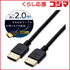 【 新品 未開封 】 エレコム HDMIケーブル [2m /HDMI⇔HDMI /スリムタイプ /4K対応] CAC-HD14EY20XBK 未使用 送料無料