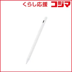 【 新品 未開封 】   エレコム タッチペン スタイラスペン 充電式 USB TypeC 充電 誤作動防止 磁気吸着 樹脂(POM)ペン先 D型 ペン先交換可(ペン先2個付属) ホワイト P-TPACSTAP05XWH 未使用 送料無料