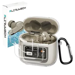 【人気商品】LIRUWECH for JBL TOUR PRO 2クリアケース JBL TOUR PRO 2ケースカバー 汚れ防止 落下防止 耐衝撃 かわいい おしゃれ TPU素材 装着充電可能 カラビナ付き JBL TOUR PRO 2 case 分離式JB