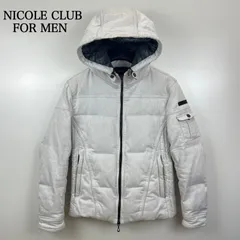 NICOLE CLUB FOR MEN denim down jacket 46 M 7564-3704 ニコルクラブフォーメン アラカルトデニムダウンジャケット フード y2kスタイル お兄系