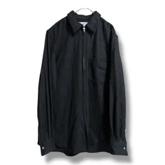 COMME des GARCONS SHIRT  コムデギャルソンシャツ フランス製 ジップアップ ウールシャツ 長袖 上着 羽織り 紳士 メンズ サイズS ブラック系 ゴーゴー古着マルイ北千住店 36 久No.K805Y