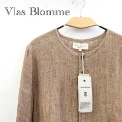 新品タグ付き 定価\49,500 未使用 Vlas Blomme ヴラスブラム 共布ストール付 ブラウス トップス F ブラウン  レディース ファッションのサムネイル
