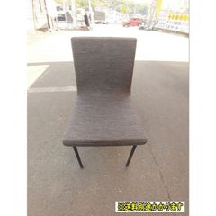 （中古）ダイニングチェア 布張り グレー 脚ブラック ミーティングチェア 会議室 休憩室 カフェ 店舗 食堂 福祉施設 F-DD-366-0418A