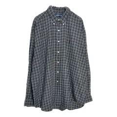 90年代 RALPH LAUREN ラルフローレン BLAKE ボタンダウン 長袖シャツ 大きいサイズ チェック(メンズ XXL)中古 古着 V7165