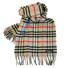 BURBERRY バーバリー カシミヤ100% マフラー グレー A704