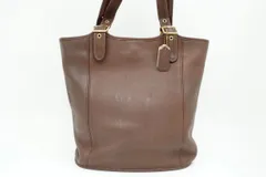 オールド コーチ ヴィンテージ ハンドバッグ トート 9090 USA製 Unisex メンズ レザー 茶 ブラウン COACH 3999h