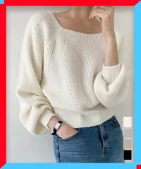 新品 レディース ニット トップス 無地 ベーシック 春秋 柔らかい 着回し おしゃれ セーター【送料無料】