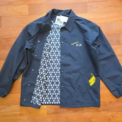 タグ付未使用！UNIQLO × KAWS × アンディ・ウォーホル コーチジャケット黒 XLサイズ／ユニクロ カウズ UTコレクション ブラック 新品 撥水