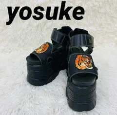 yosuke ヨースケ 虎ワッペン マジックテープ ゴシック ロリータ ブラックグリーン