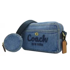 【新品】コーチ CBI84 B4/IN (インディゴ) バッグ ショルダーバッグ COACH CARGO デニム カメラバッグ 斜め掛け ミニポーチ付き アウトレット レディース