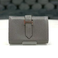 あやのせあやのせ★【新品未使用】HERMESベアンミニ　エトゥープ エルメス ベアンミニ エトゥープ ヴォーエプソン シルバー金具