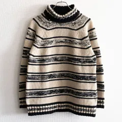 【美品】Y's for men【タートルネック ボーダー ウール ニット】 YOHJI YAMAMOTO ヨウジヤマモト ワイズフォーメン 25101042のサムネイル