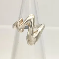 【美品】ウェーブデザインリング　SILVER　シルバー925　7号