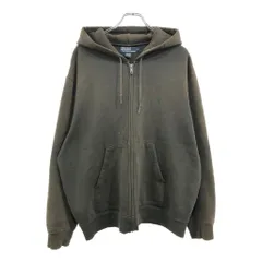 Polo by Ralph Lauren ポロ ラルフローレン サンフェード フルジップ スウェットパーカー グレー(メンズ L)中古 古着 V7180