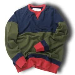 【新品】 Casely-Hayford × TOMORROWLAND ／ ケイスリーヘイフォード × トゥモローランド　Vガゼット スウェット 日本製 トレーナー プルオーバー カラーブロック ｜ 春 秋冬