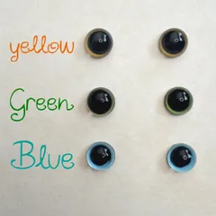 羊毛フェルト 猫目 自作グラスアイ(10mm)丸目4.5(3点セット)