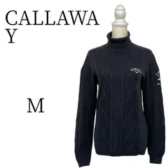 ★美品 CALLAWAY キャロウェイ ネイビー 長袖 ニット・セーター M