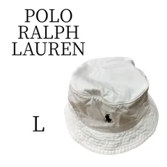 POLO RALPH LAUREN ポロ ラルフ ローレン 白 バケットハット L