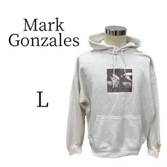 Mark Gonzales マークゴンザレス 白 長袖 パーカー L