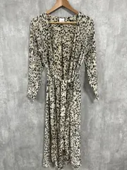 CIAOPANIC チャオパニック レオパード柄 ロング カーディガン sizeF/ベージュ ■◇ レディース