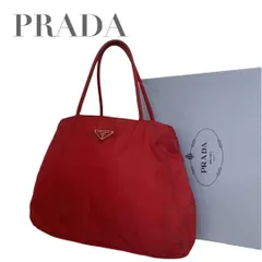 【価格交渉/質問大歓迎♪】プラダ　PRADA　トートバッグ　ナイロン　三角ロゴ　レッド　赤　肩掛け　白タグ　4610