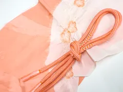 【一輝堂】和装小物 帯締め帯揚げセット 丸組 絞り 美品 帯締 帯揚 25w10-12961