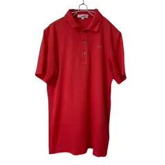 RE259【美品】Calvin Klein golf カルバンクラインゴルフ 半袖ポロシャツ メッシュ レッド サイズL