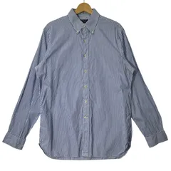 POLO RALPH LAUREN ポロラルフローレン ストライプシャツ 長袖 シャツ ボタンダウン CHINA製 16 1/2 42サイズ ブルー ホワイト