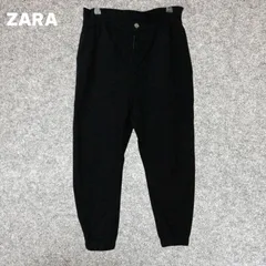ZARA カジュアル ブラックパンツ ウエストゴム L