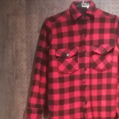L.L.Bean エルエルビーン　チェック柄長袖シャツ／フランネルシャツ　サイズＸＳ　アメリカ製