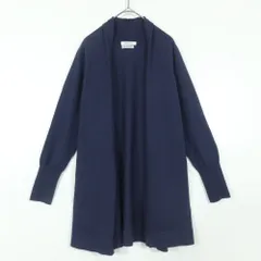 【美品】ニューヨーカー★シンプルシック♪ ボタンレスロングカーディガン サイズM 紺系 z15987