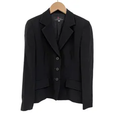 Z1587 LEQUIPE  YOSHIE INABA  レキップ ヨシエイナバ　テーラードジャケット　ブラック　黒　レディース　7号　日本製