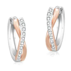 【迅速発送】KRKC&CO フープピアス レディース 小さめ 綺麗 シルバー925 金属アレルギー対応 つけっぱなし CZジルコニア キラキラ おしゃれアクセサリー 誕生日プレゼント女性