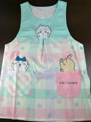 ちいかわ　キャラクターエプロン　サイドボタン　保育士　介護士　かわいいエプロン　HA4037