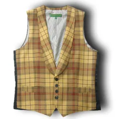 【新品】 TOMORROWLAND × Lochcarron of Scotland ／ トゥモローランド × ロキャロン　英国王室愛用 ウール ベスト タータンチェック ブロンド ｜ 春 秋冬のサムネイル