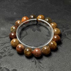 ミックスルチルクォーツ 17.5mm 大玉ブレスレット 多彩針入り｜内径 