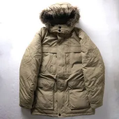 00's エディーバウアー ナイロン ダウンパーカー (S) タン系 フードファー 00年代 旧タグ オールド Eddie Bauer アメリカ古着 USED  ビンテージ ヴィンテージ