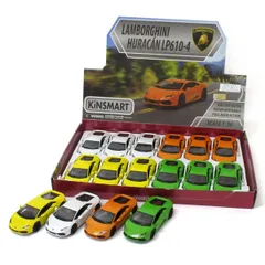 KiNSMART キンスマート プルバックミニカー モデルカー 1/36 ランボルギーニ ウラカン 4色アソート 12個入りBOX 201-676