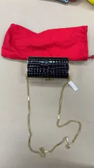 定価23.2万円▼ヴィンテージ*クロコ型押しレザー*パーティーバッグ チェーンバッグ クラッチバッグ 鞄*2way*ブラウン系