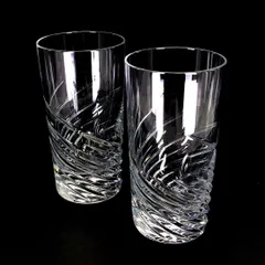 【美品】Baccarat バカラ／アンタンジブル ペア ハイボール タンブラー／クリスタルグラス／クリア／BC472