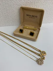 NINA RICCI ニナリッチ ネクタイピン カフス  ゴールドネックレス 3点セット C916③