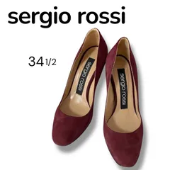 sergio rossi セルジオロッシ 赤紫 パンプス スエード 本革 イタリア製 34.5 21.5cm相当 レディース XSサイズ相当 エレガント ヒール 中古 0220 0000682OC