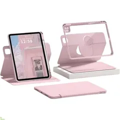 360度回転 iPad Air 13 2025/2024 ケース Air 13 M3 M2 縦置き 横置き iPad Pro 12.9インチ 第 6 5 4 3 世代ケース 手帳型 2点セット 磁気吸着式 分離式 薄型 透明ハードケース 衝撃吸収 タ