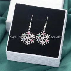 ピアス 耳飾り ホワイト 雪の結晶 ジルコン風 ジルコニア風 雪 冬 カラフル 可愛い ゴールド 大人可愛い シンプル レディース ジュエリー イベント パーティー 大人かわいい デイリー ガーリー フェミニン フォーマル