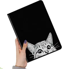 対応 iPadAir13インチ M3 M2 (2025/2024) ケース iPad Pro 12.9 第6/5/4/3世代 ケース 可愛い 動物 ラッコ クマ ウサギ ネコ 柄 イラスト アイパッドカバー 印刷 プリント ブック式 手帳型 柄物 オ