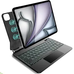 iPad Air 11 インチ(M3 2025 年モデル/M2 2024 年モデル)、iPad Air 第5/4世代 および iPad Pro 11 インチ(第4/3/2/1 世代)用 磁気キーボードケース 軽量JIS日本語配列～磁気装着・マルチジェ