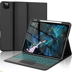 【2025年最新型】iPad Pro 12.9インチ キーボード タッチパッド付き 軽量 薄型 ipad Air M2/M3 13インチ ケース キーボードカバー 7色バックライト 着脱式 マルチペアリング ペンホルダー付き 多角度調整 スタンド 磁