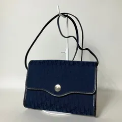 2509-196｜美品｜ディオール ショルダーバッグ ネイビー トロッター