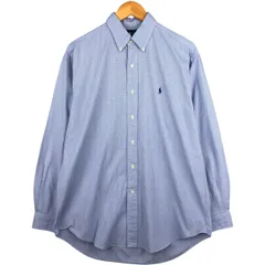 古着 ラルフローレン Ralph Lauren BLAKE 長袖 ボタンダウンチェックシャツ メンズM相当/eaa590537