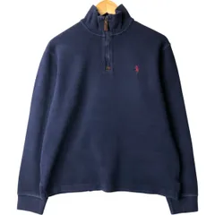 古着 ラルフローレン Ralph Lauren POLO RALPH LAUREN ハーフジップスウェットシャツ トレーナー メンズM相当/eaa590092